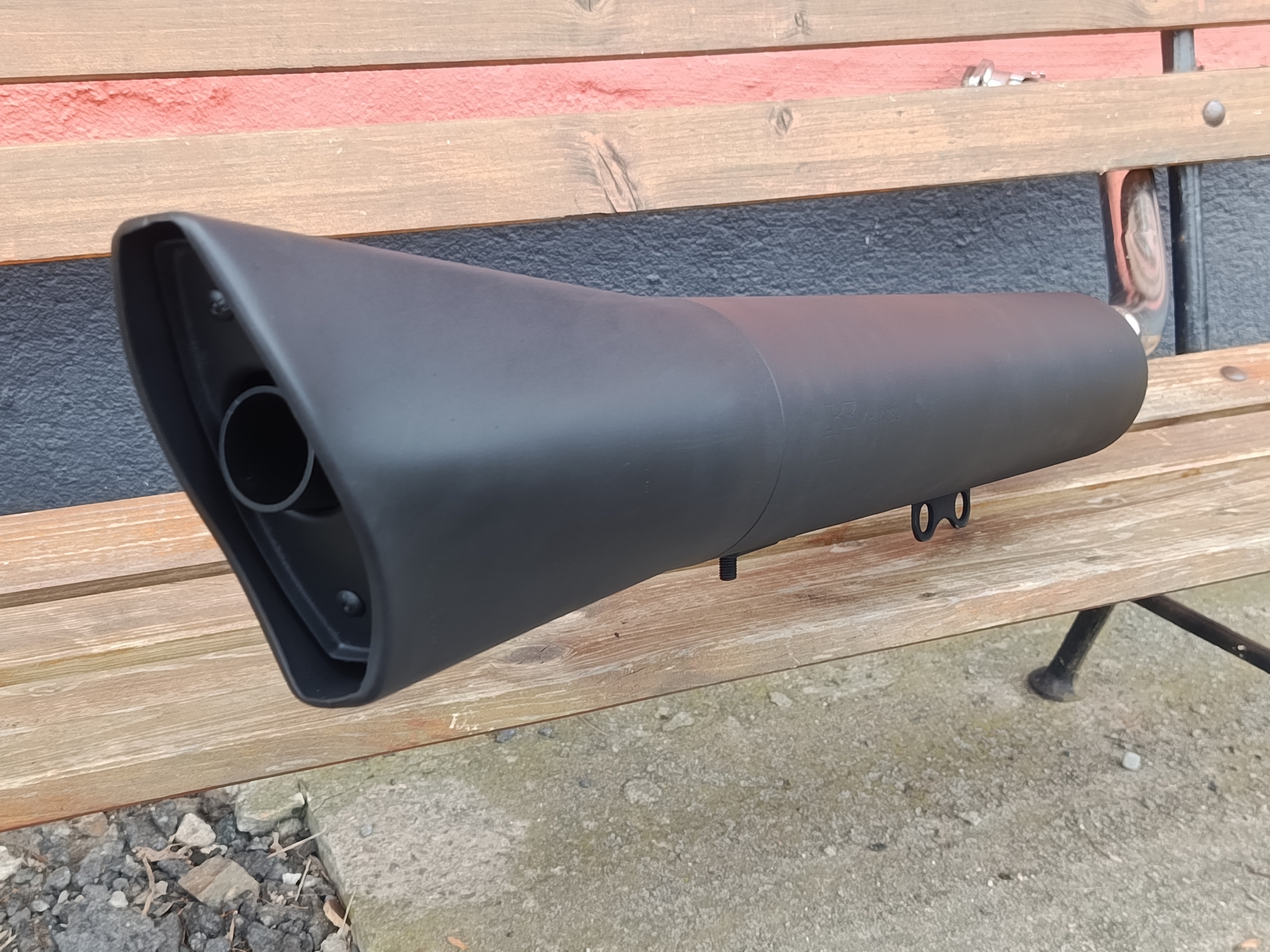 Klappenauspuff-Umbau T-300 Kawasaki VN 800 Drifter- schwarz matt lackiert