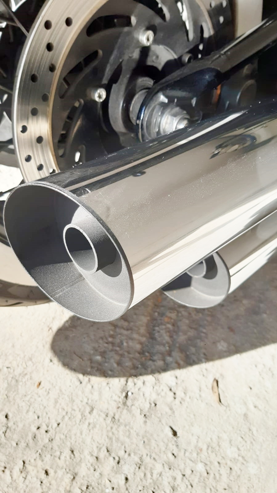 Yamaha XV 1600 Wild Star Road Star gerade schräge Auspuffkürzung – Bild 5