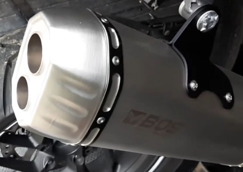 Verstellbarer Auspuffumbau für BOS Auspuff Desert Fox Slip-On für BMW R 1250 GS/Adventure